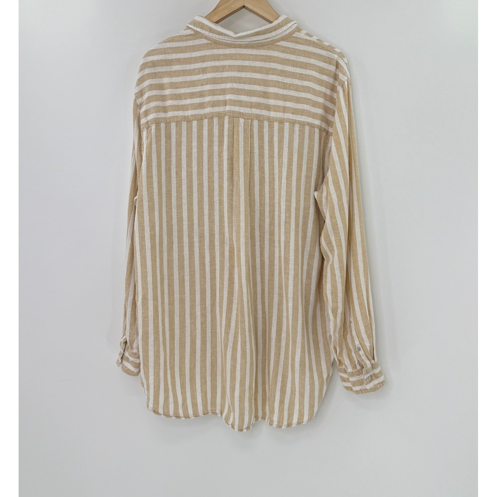 Universal Thread Beige White Striped Relaxed Fit … - image 2